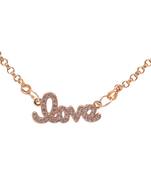Rose Gold Love Pendent with Chain