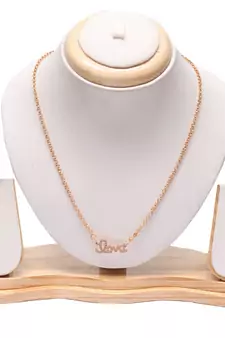 Rose Gold Love Pendent with Chain