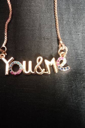 Rose gold gift for her pendent with chain