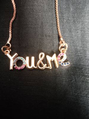 Rose gold gift for her pendent with chain 1