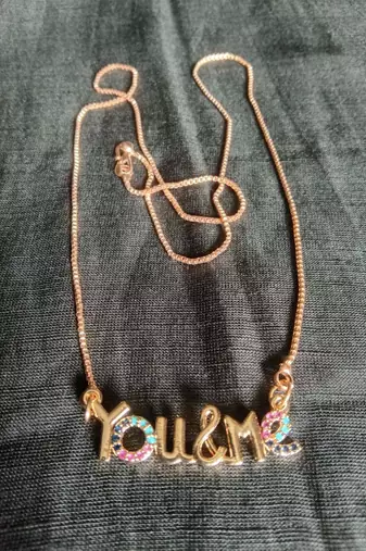 Rose gold gift for her pendent with chain