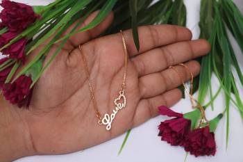 Rose gold love pendent with chain 1