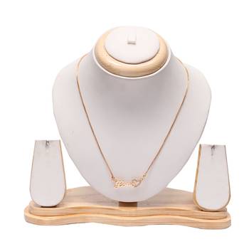 Rose gold love pendent with chain 3