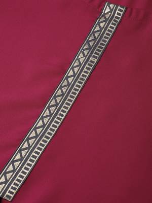 Women's pink Solid Straight Crepe Kurta 5