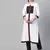 Women's white Solid Straight Crepe Kurta With Pant