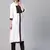 Women's white Solid Straight Crepe Kurta With Pant