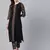 Women's black Solid Straight Crepe Kurta