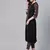Women's black Solid Straight Crepe Kurta