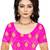 Dark pink woven cotton silk saree with blouse