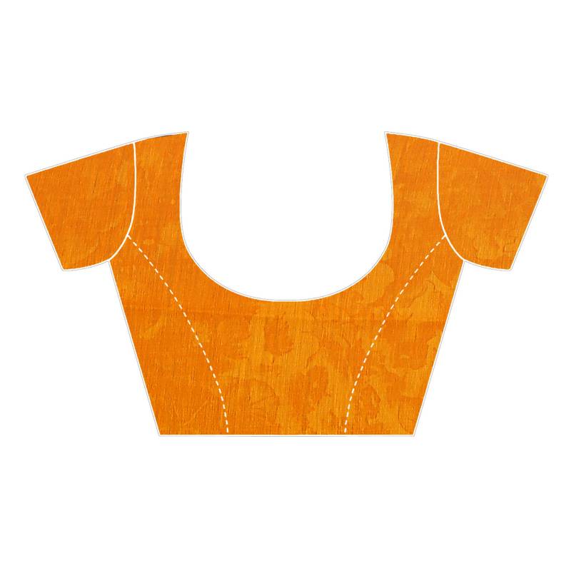 Yellow printed Chiffon Saree with Blouse