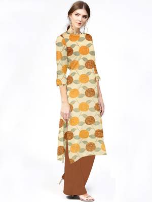 multicolor cotton printed long-kurtis For Women 4