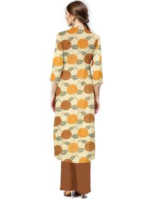 multicolor cotton printed long-kurtis For Women 5
