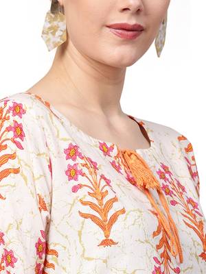 rani-pink rayon printed long-kurtis For Women 2