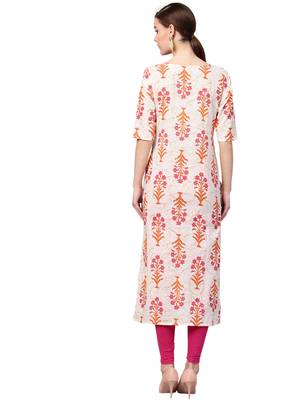 rani-pink rayon printed long-kurtis For Women 4