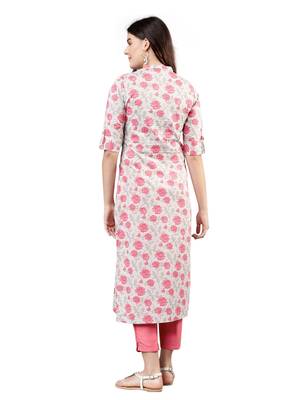 rani-pink rayon printed long-kurtis For Women 3