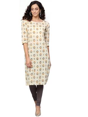 chiku rayon printed long-kurtis For Women 1