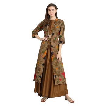 chiku rayon printed Kurta & Skirt Set For Women 1