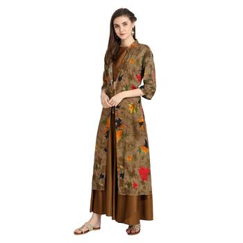 chiku rayon printed Kurta & Skirt Set For Women 3