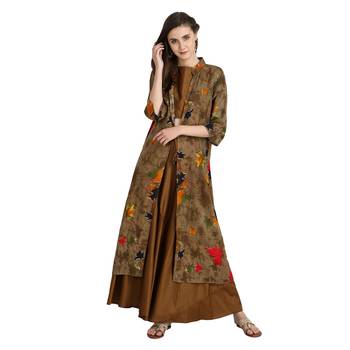 chiku rayon printed Kurta & Skirt Set For Women 5