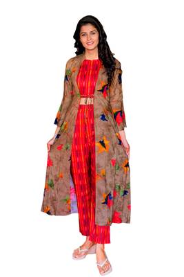 chiku rayon printed Kurta & Pant Set For Women 1