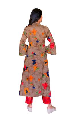chiku rayon printed Kurta & Pant Set For Women 3