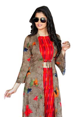 chiku rayon printed Kurta & Pant Set For Women 4