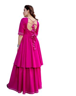 pink rayon plain designer Top & Lehnga Set For Women 2