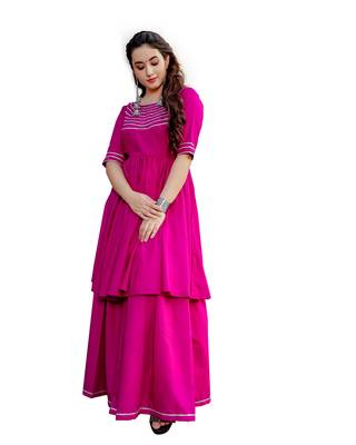pink rayon plain designer Top & Lehnga Set For Women 3