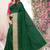 green embroidered polyester saree with blouse
