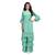 teal georgette embroidered Kurta & Sharara Set For Women