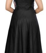 Black Diamond Work Tafeta Satin With Inner Full Stiched Anarkali Gown