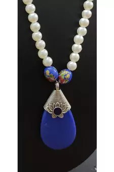 Blue Agate Necklace
