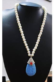 Sky Blue Agate Necklace