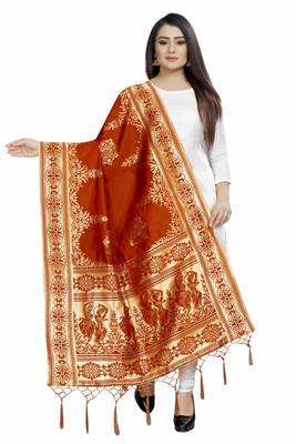 Mustaed Woven Banarasi Silk Dupatta For Women 1