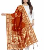 Mustaed Woven Banarasi Silk Dupatta For Women