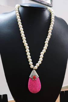 Pink Agate Necklace