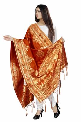 Mustaed Woven Banarasi Silk Dupatta For Women 2