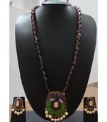 Onyx Tumbled Stones Necklace Set