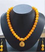 Yellow Onyx Elegant Necklace Set