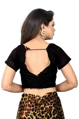 Coffee printed georgette saree with blouse 5