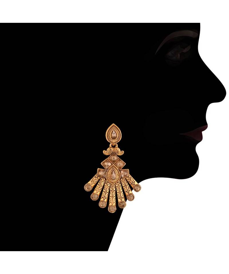 Traditional Gold Plated Stone Studded Choker Jewellery Set Earring With Maang Tikka For Women