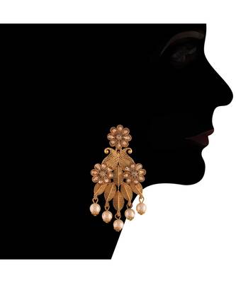 Traditional Gold Plated Stone Studded Pearl Choker Jewellery Set Earring With Maang Tikka For Women 2