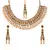 Traditional Gold Plated Stone Studded Pearl Choker Jewellery Set Earring With Maang Tikka For Women