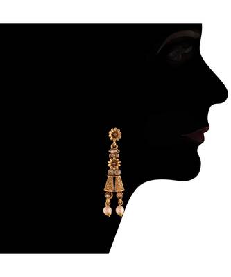 Traditional Gold Plated Stone Studded Pearl Choker Jewellery Set Earring With Maang Tikka For Women 2
