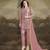 Light Pink Brown Super Net Pakistani Style Salwar Suit