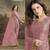 Light Pink Brown Super Net Pakistani Style Salwar Suit