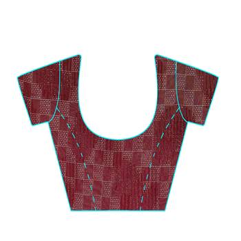 Pink printed georgette saree with blouse 4