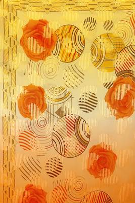 Orange printed georgette saree with blouse 3