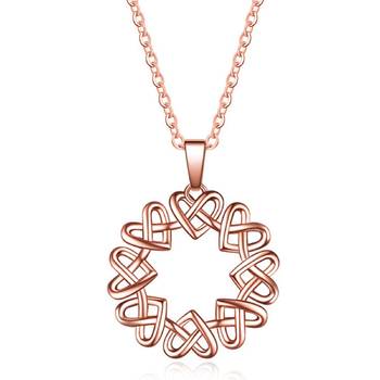 Rose cubic zirconia pendants 1