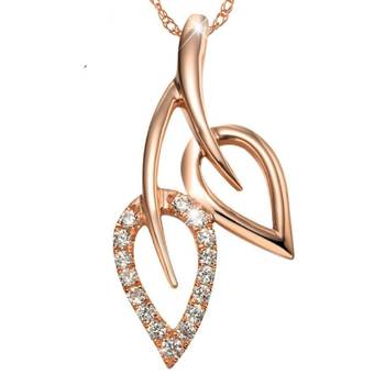 Rose cubic zirconia pendants 1